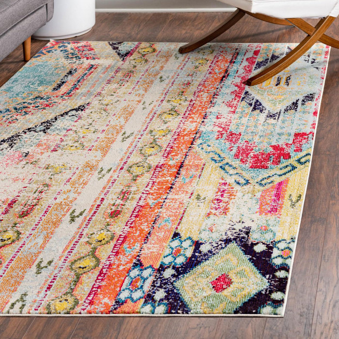 Mistana™ Newburyport Power Loom Performance Multicolors Rug & Reviews Wayfair